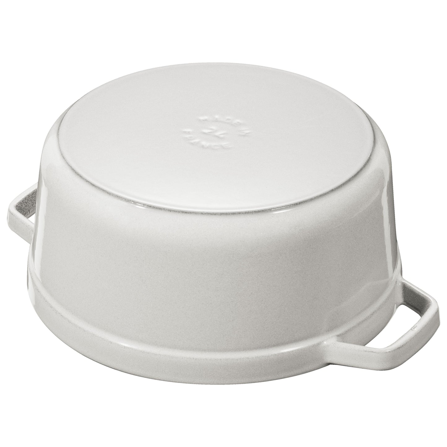 STAUB La Cocotte 3.7 L Cast Iron Round Cocotte, White Truffle