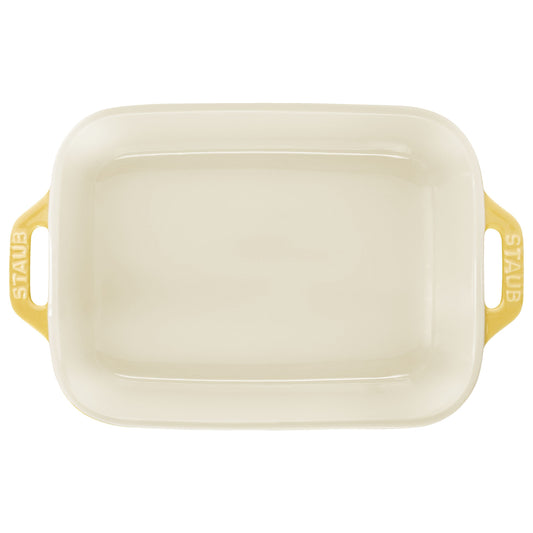 STAUB Ceramique Rectangular Baking Dish Set Citron 3 Piece